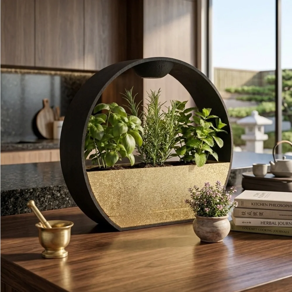 ZenRain Stone-Look Self-Watering Planter